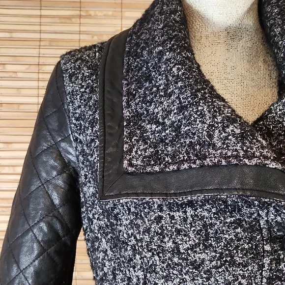 Tweed & Leather Motorcycle Jacket - Picture 2 of 10